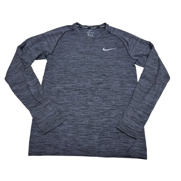 Nike Other - Nike Running Dri-Fit Men's LS Gray Pullover T-Shirt Activewear, Size M